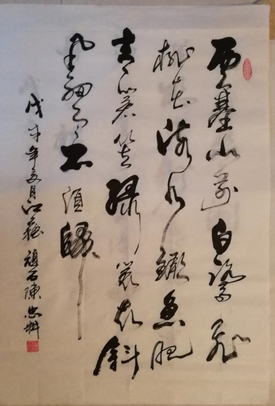 书法家陈忠耕 顽石—— 书法作品清秀飘逸 行云流水