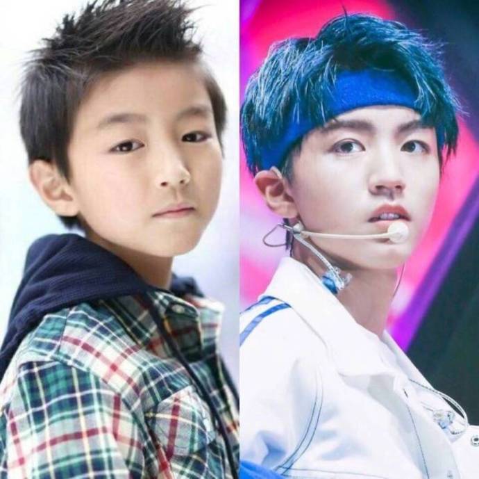 王俊凯成长对比图,时光就这样慢慢溜走.小土豆渐具男神模样