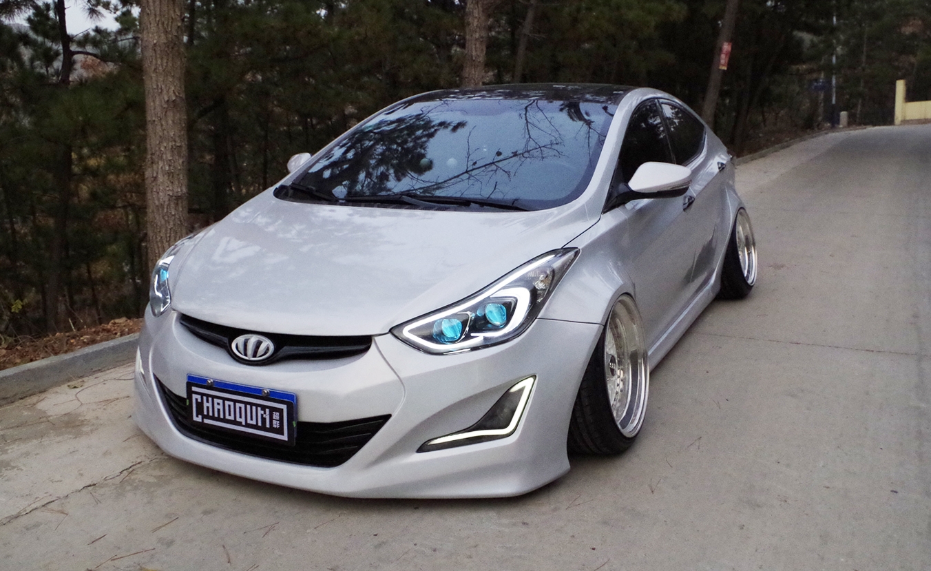 冷门的现代朗动也能玩改装,这样的宽体看起来真是太舒服了!