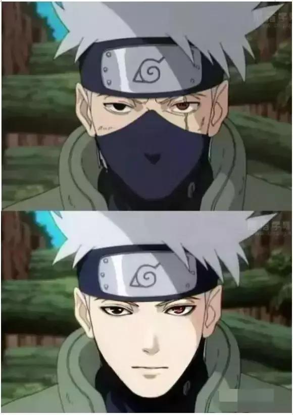 火影忍者角色"卸妆前后对照"!卡卡西小嘴,大蛇丸俊俏!