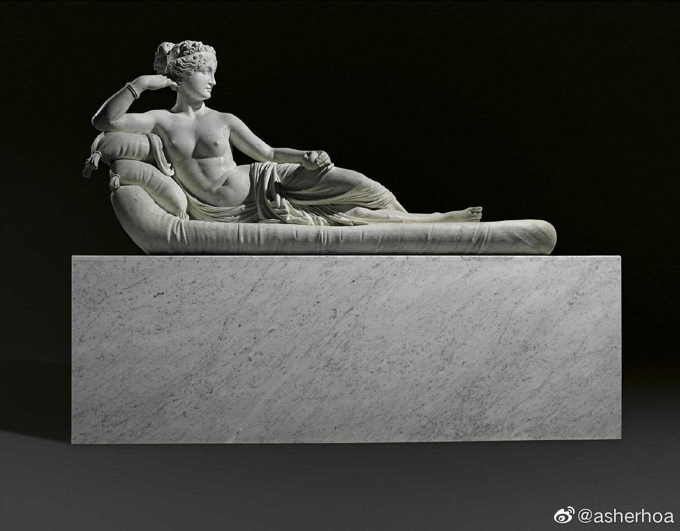 1900年左右对19世纪新古典主义雕塑大师安东尼奥卡诺瓦名作胜利的