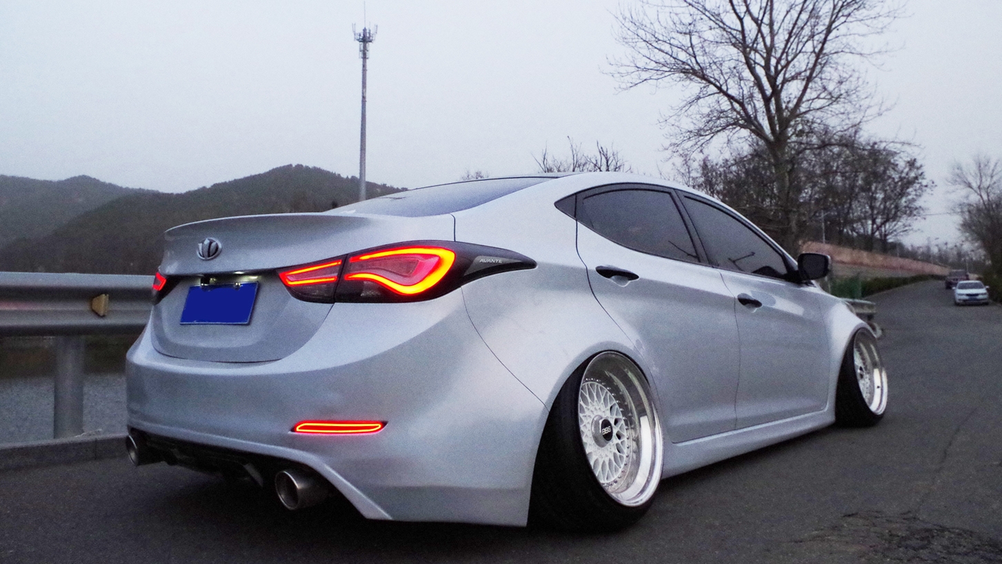 冷门的现代朗动也能玩改装,这样的宽体看起来真是太舒服了!