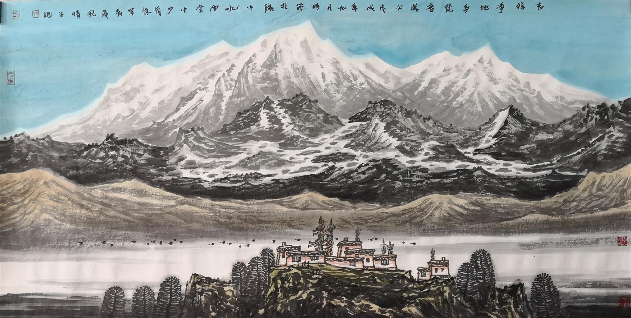 浑厚淳朴,境界高远——包少茂西部山水画作品|情致|笔墨|西域高原