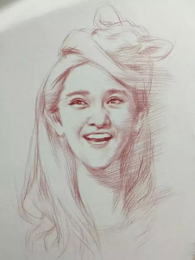 当代国画家徐鹤推荐写实素描彩铅人物肖像作品集锦