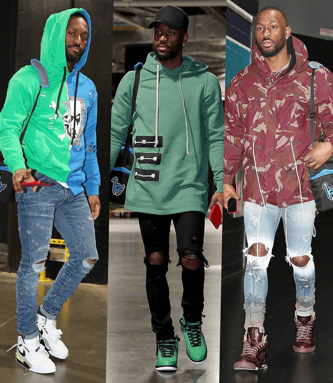 肯巴沃克入场穿搭图集他的风格还是挺多变的