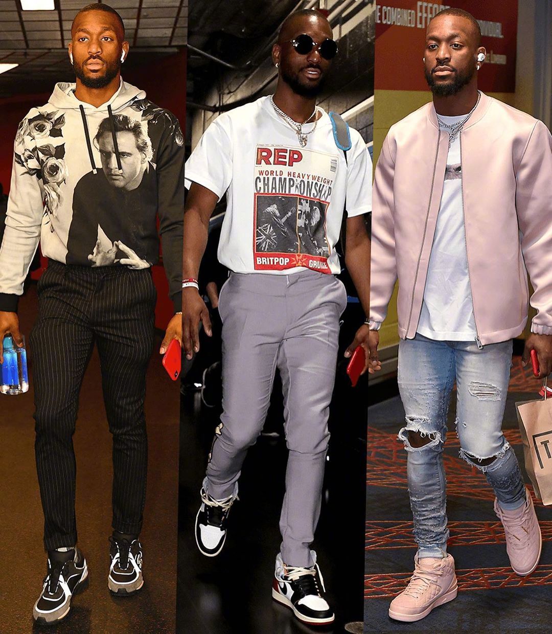 肯巴沃克入场穿搭图集他的风格还是挺多变的