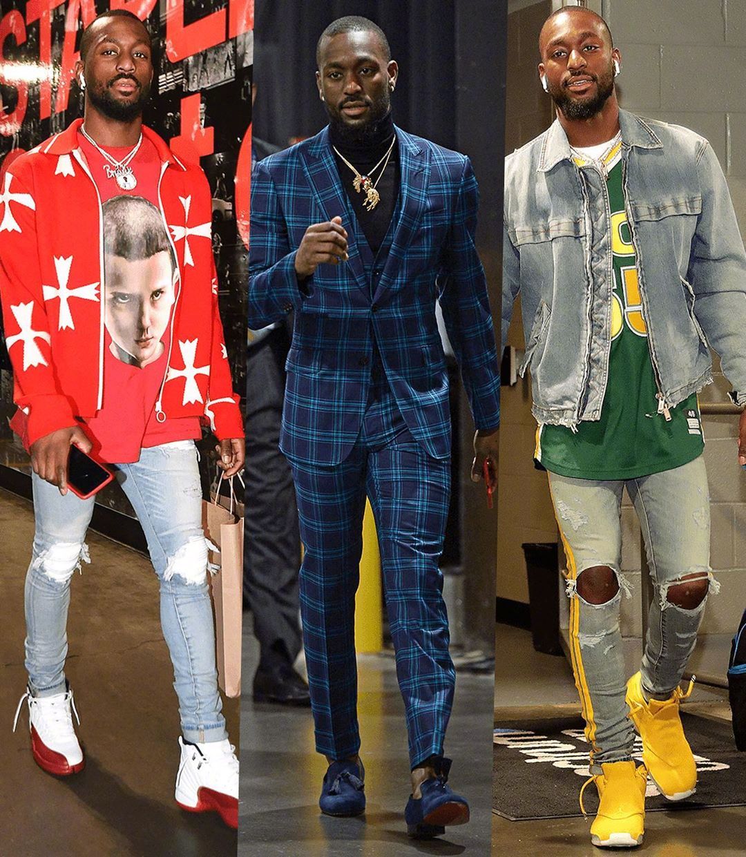 肯巴沃克入场穿搭图集他的风格还是挺多变的