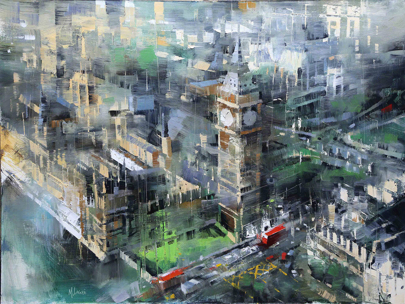 美国画家 mark lague 城市风光绘画作品 | marklague