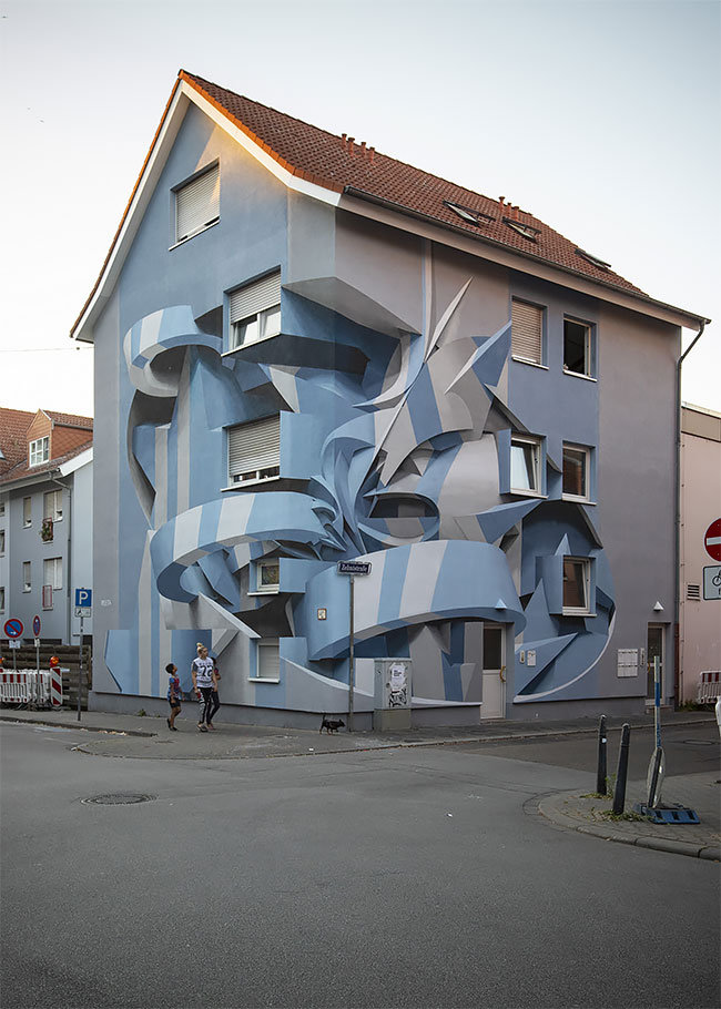 视错觉房子街头艺术家peeta