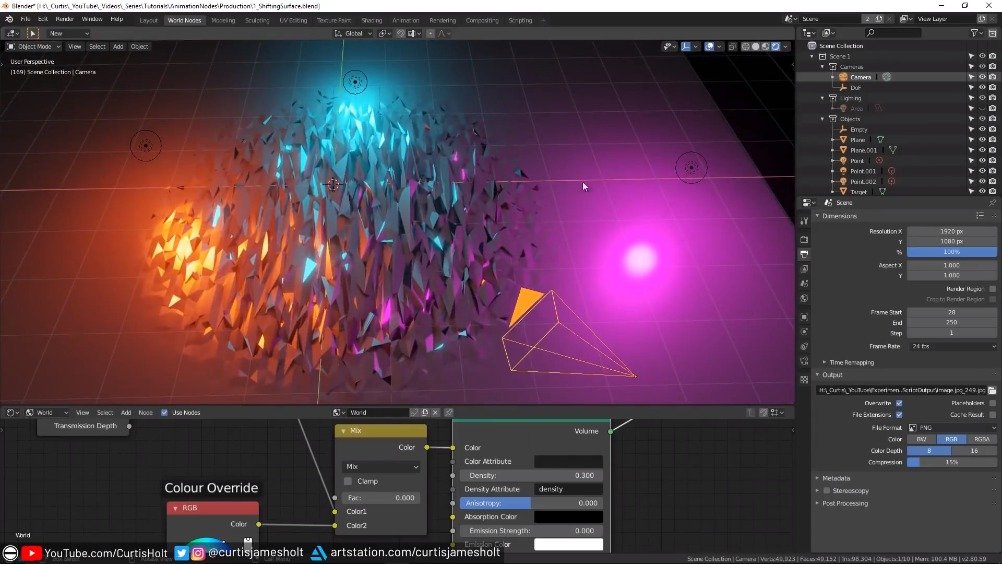 Blender 教程使用animation Nodes制作一个漂亮的动态背景图