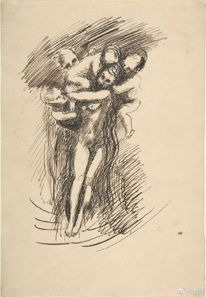 罗丹珍贵的素描稿