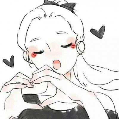 闺蜜头像动漫爱心