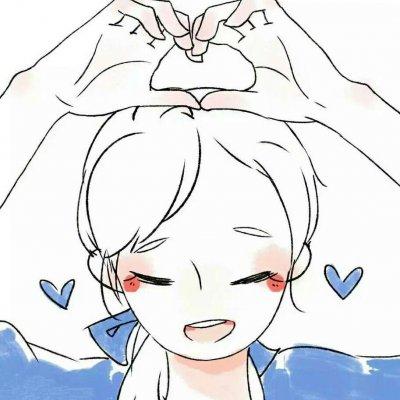 闺蜜头像动漫爱心