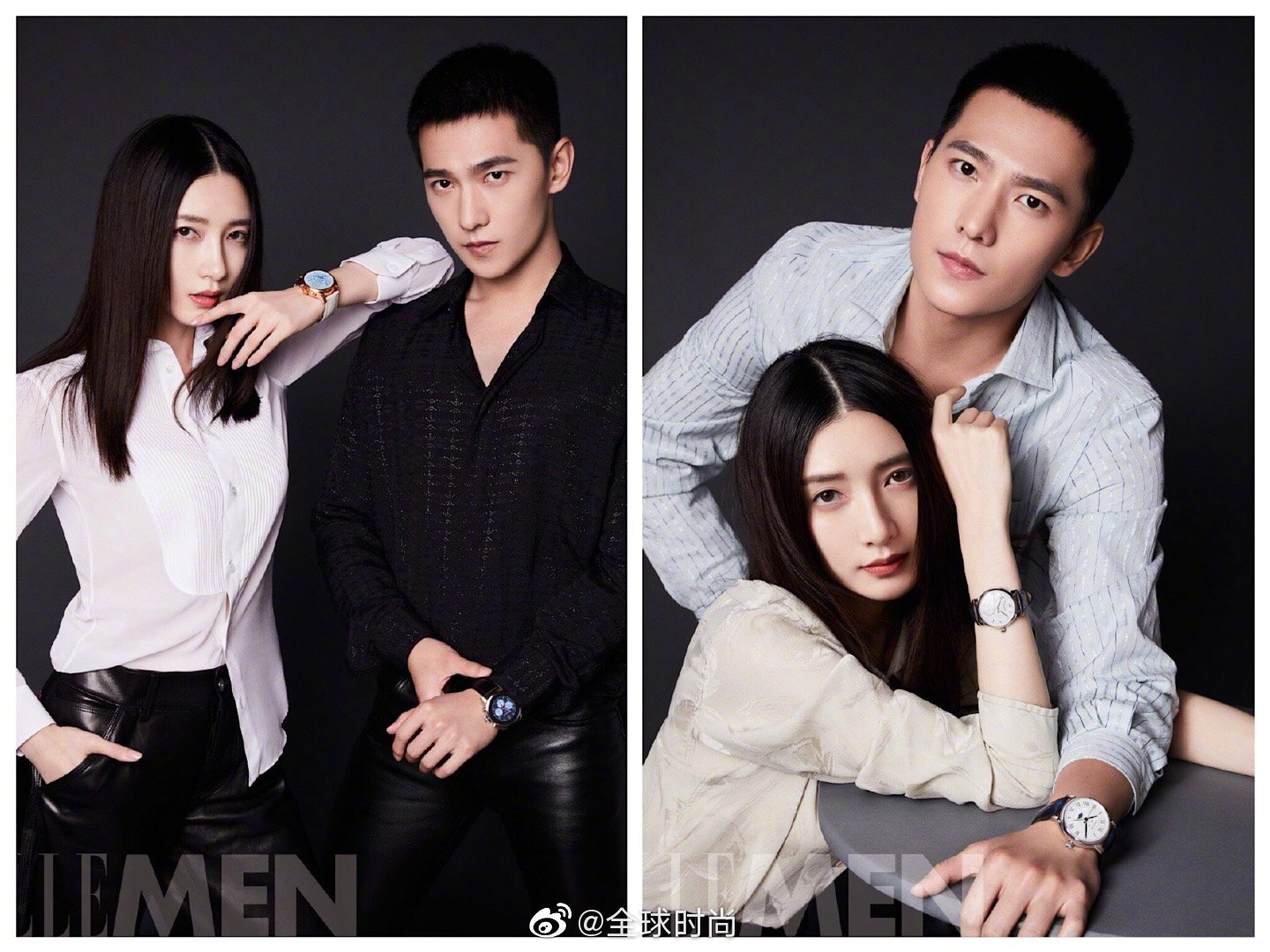 杨洋江疏影合体登时尚杂志封面,二人干练利落造型张力十足