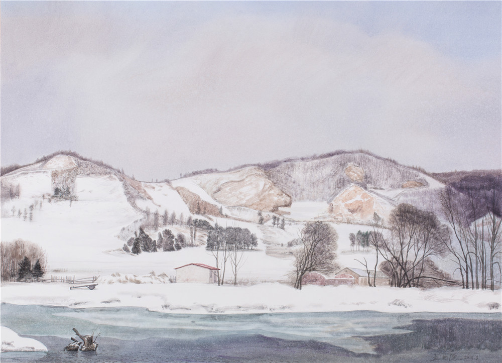 笔墨纵情 气势雄厚:画家孟宪德作品赏析|哈尔滨师范大学|水彩|风景画