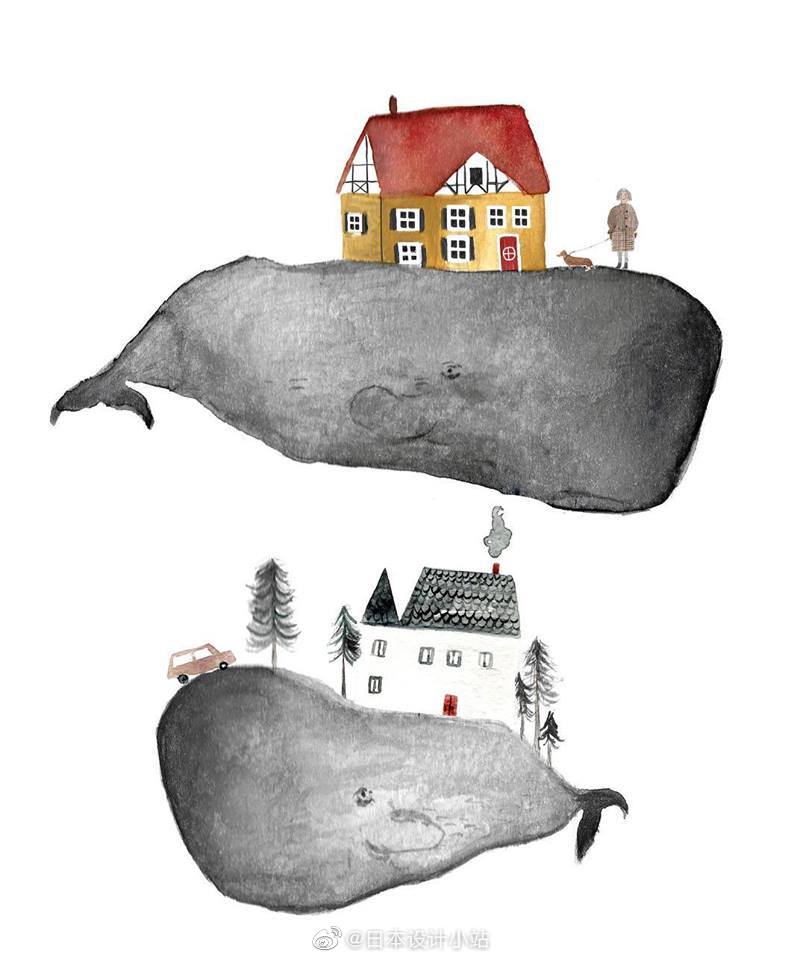 9/ 9插画师isabelle笔下的「鲸鱼岛」 67