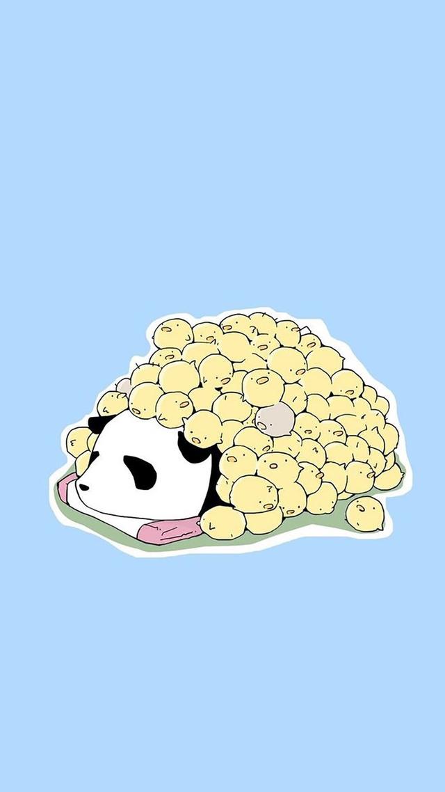 超清1080p壁纸圆圆滚滚可爱的熊猫壁纸