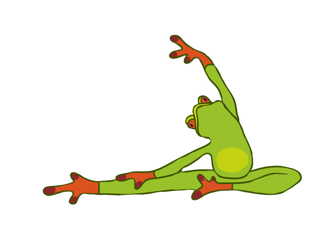 frogsdoingyoga做瑜伽的青蛙图形设计