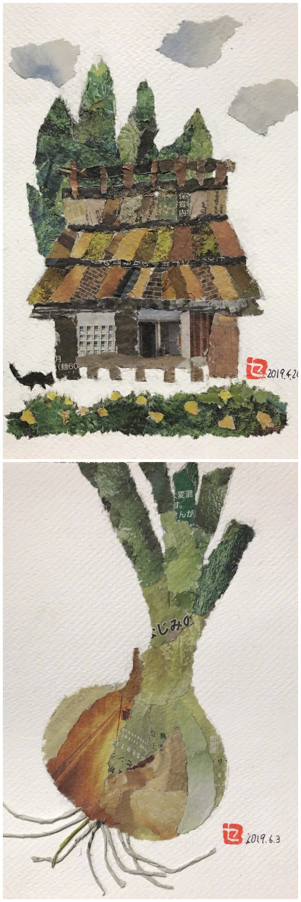 日本一位网友分享了自己90岁奶奶的报纸剪贴画每一张都可可爱爱