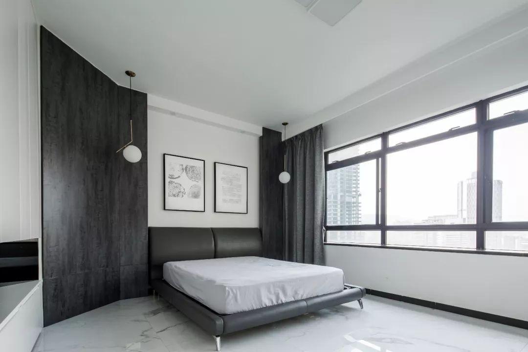 130㎡现代简约, 以大理石质感, 装成黑白灰的时尚