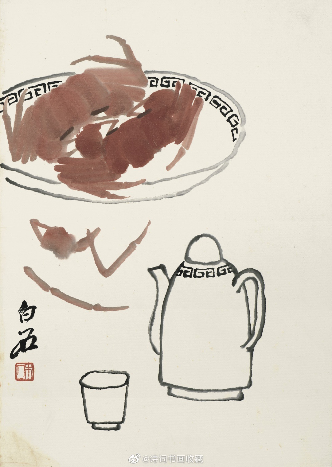 齐白石国画小品,极简之美