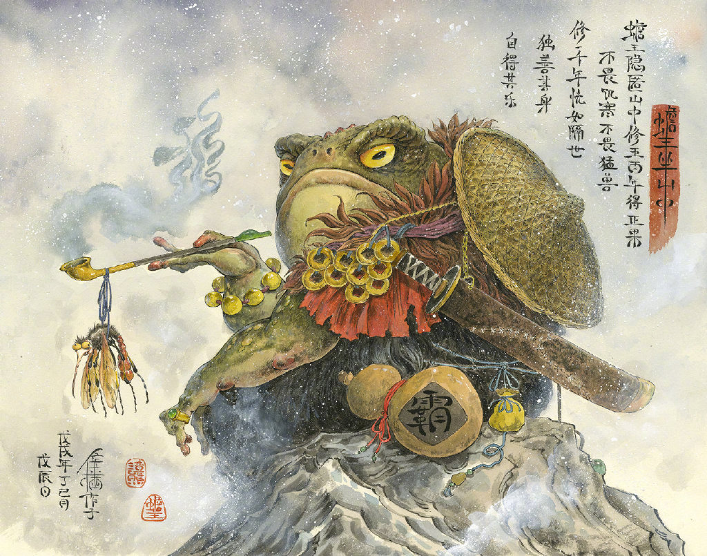 来自插画家侯亚楠水彩作品作者无敌绘画小能手渣熊