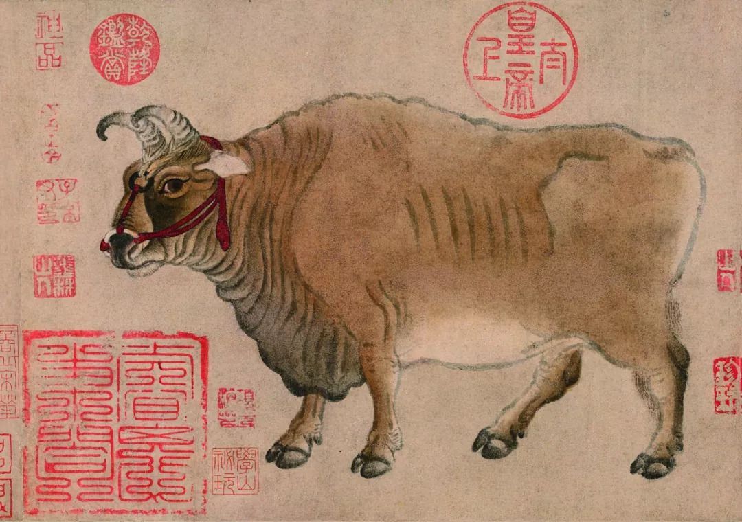 8x139.8韩滉画牛唐 韩幹 猿马图48.58x136.8唐 韩幹 照夜白 纸本30.