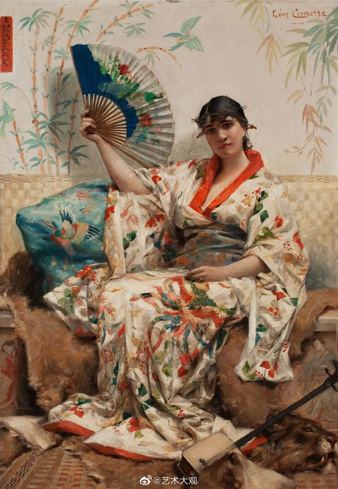 美丽女郎 | 法国学院派画家léon comerre人物油画-2léon franois co