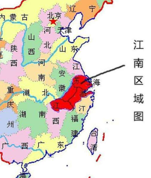 江南地理范围图片