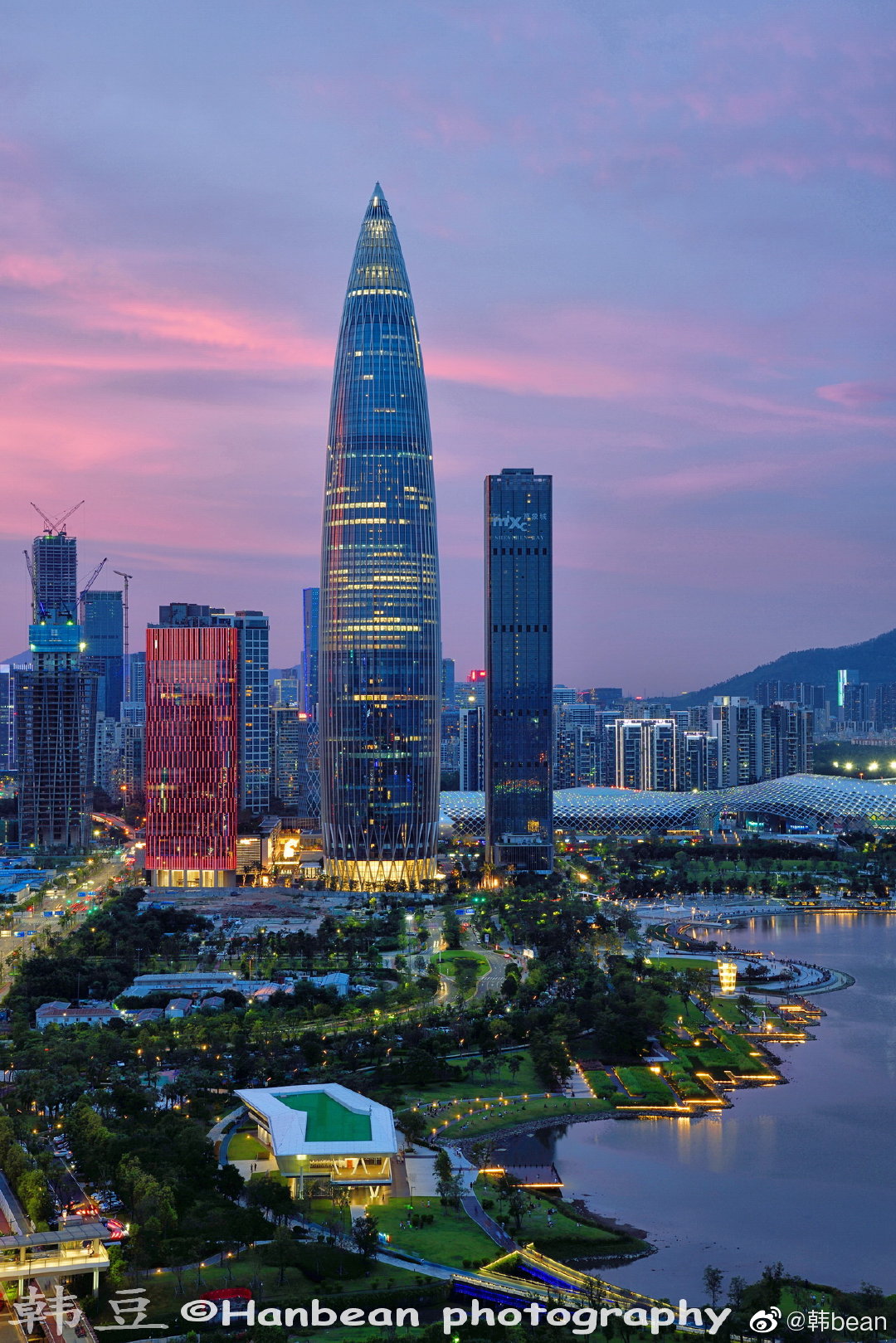 南山夜色与内透 @深圳特区报 @天际深圳 @新浪深圳 @深圳市公园管