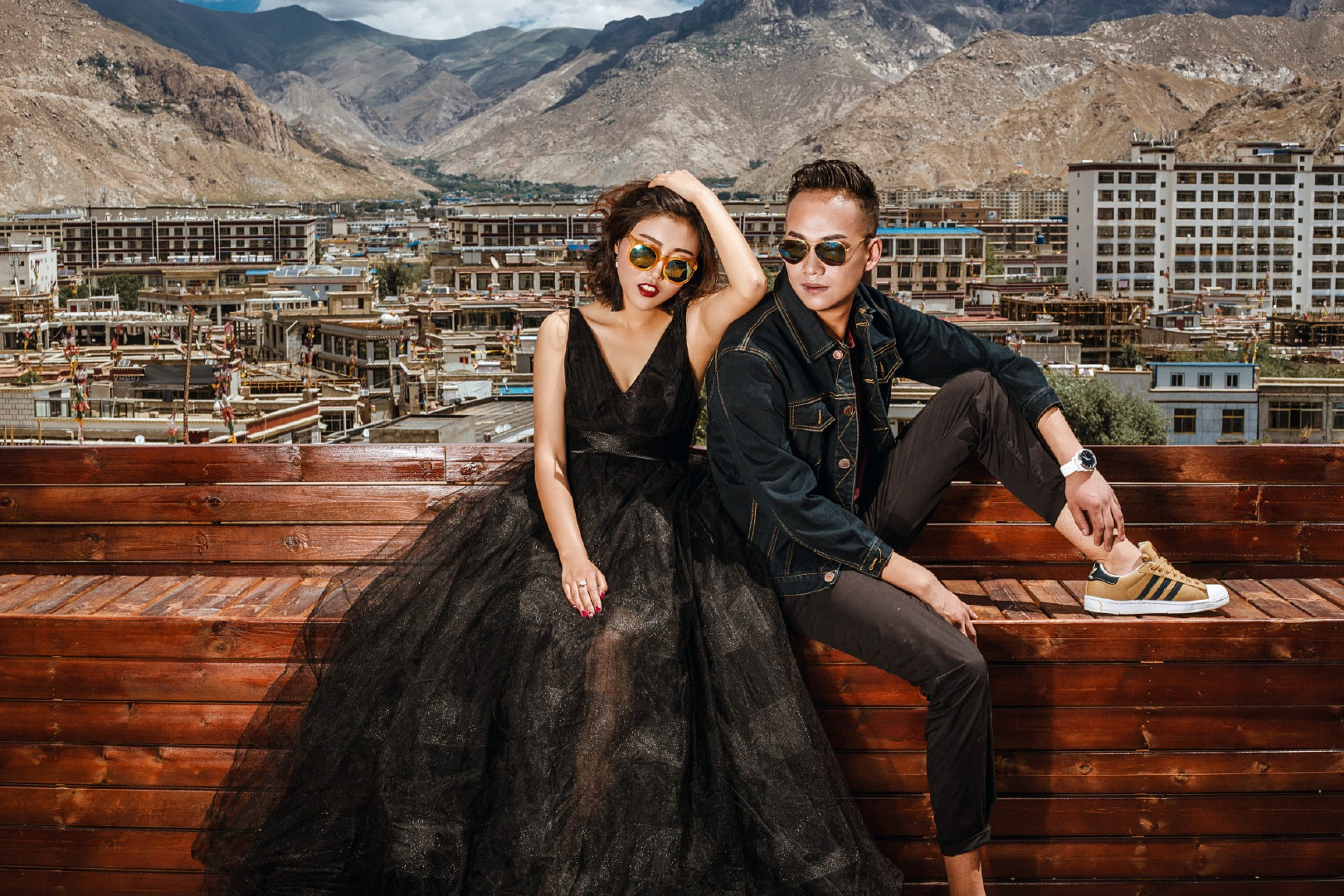 西藏情侣摄影:天台上的爱情更让人心醉