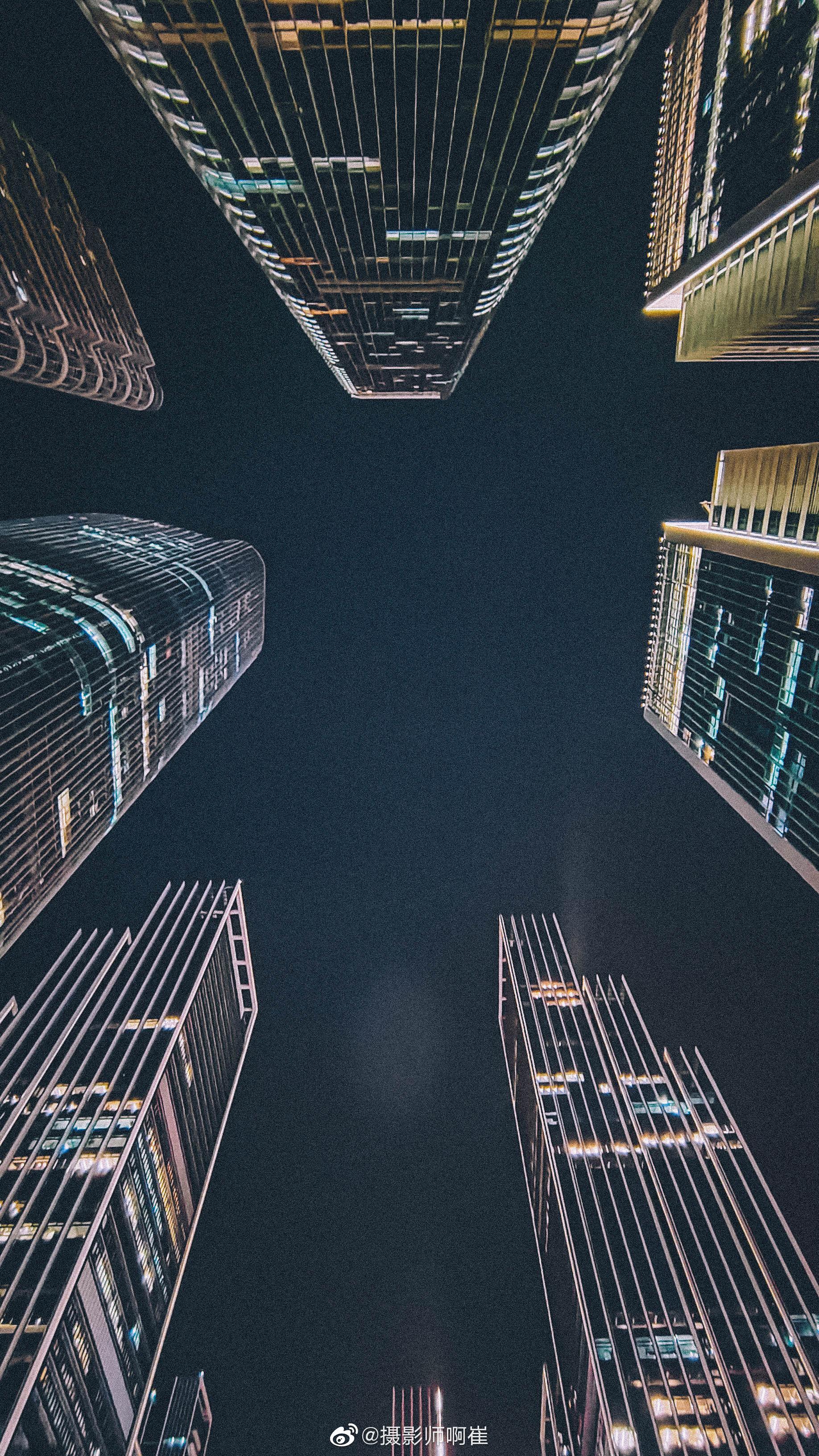 另一个角度看深圳大冲万象天地来自@oppo reno3 pro超广角夜景@手