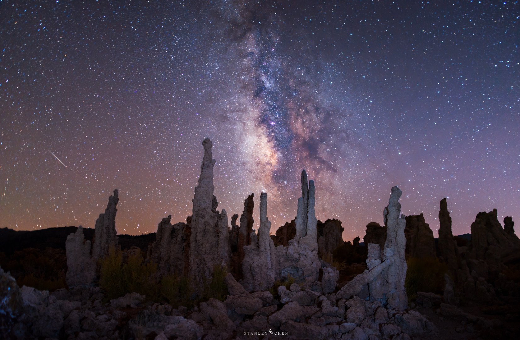 九曲星河,拍摄的星星和银河之拱