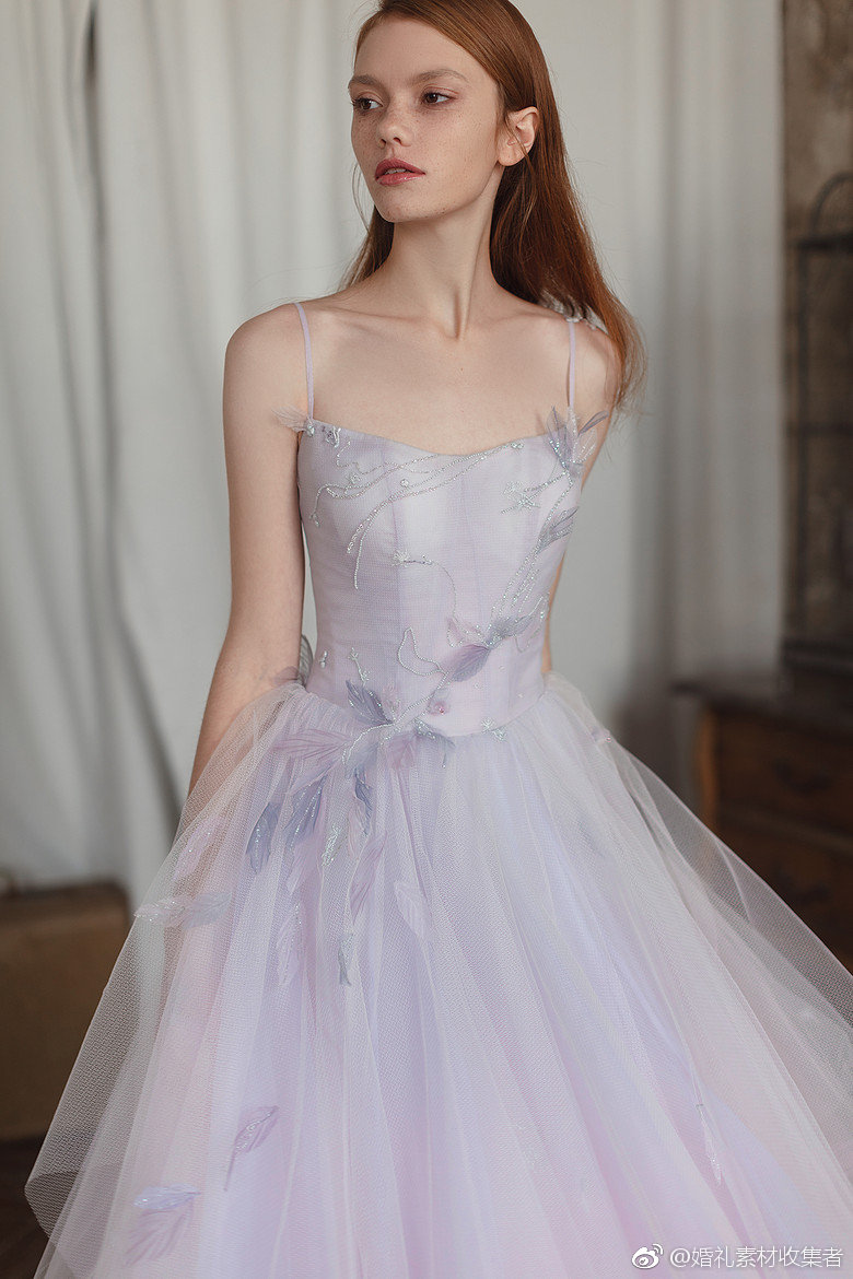 新品短款渐变色吊带礼服安妮的仙境annieswonderland当色彩