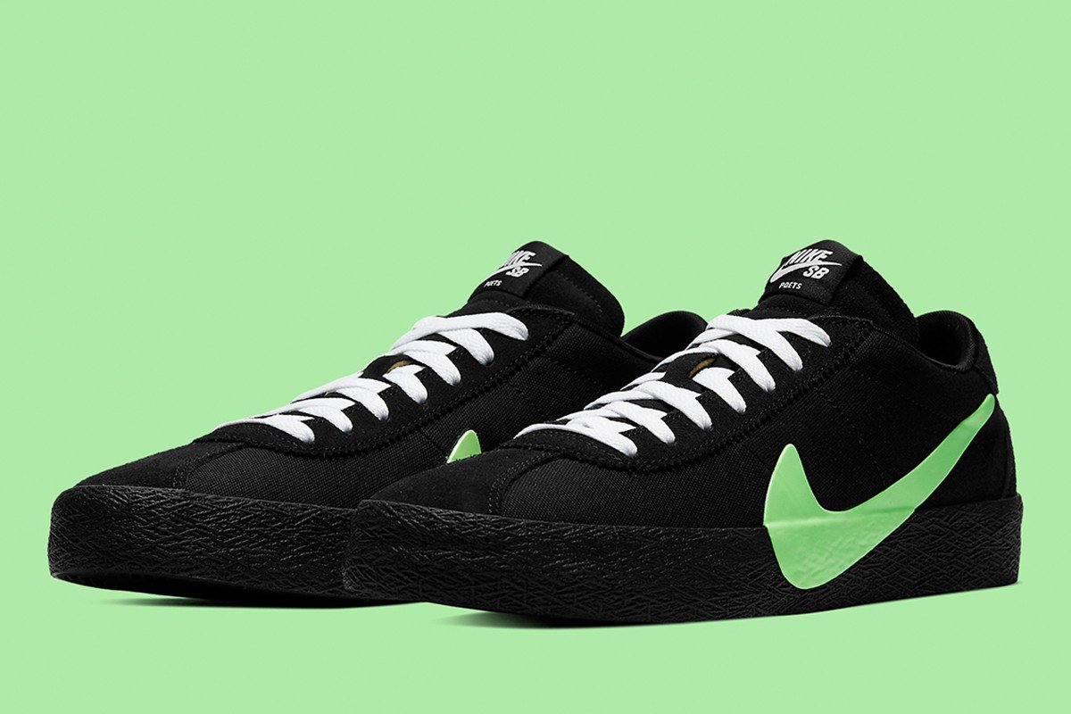 poets x nike sb 打造巨大化 swoosh 别注 bruin low 鞋款