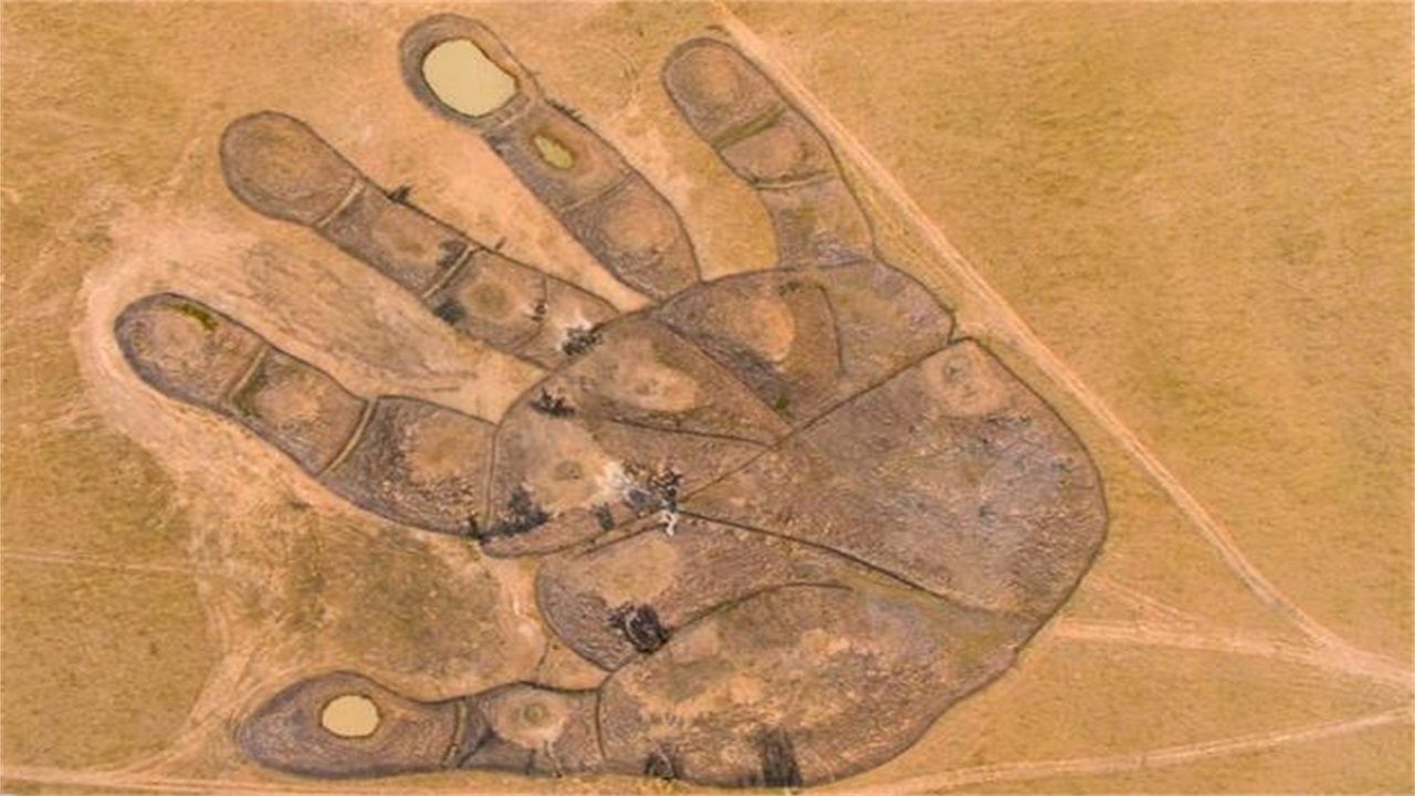 我国北方有一处"巨型掌印"景区,有5个足球场大,花费了6个亿