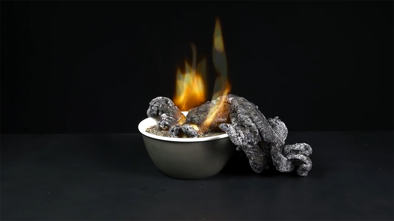 5个神奇的科学实验,法老之蛇,即时冰雕,磁流体,太有趣了