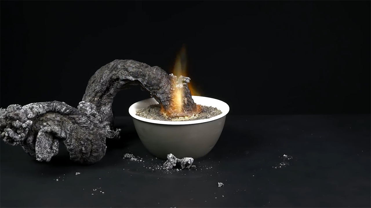 5个神奇的科学实验,法老之蛇、即时冰雕、磁流