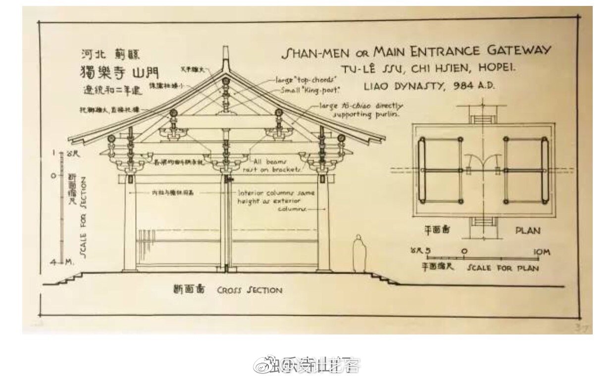 中国古建筑结构剖面图示…|剖面|古建筑|中国|结构_新浪新闻