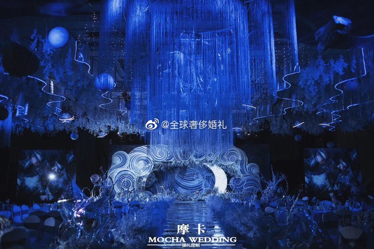 推荐理由 神秘而又深邃的星空主题的婚礼