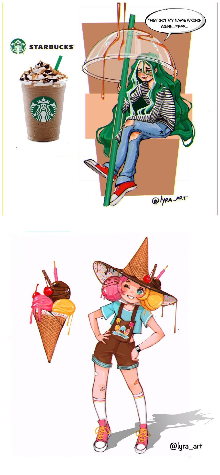 食物拟人化,你最喜欢哪一个呢 (作者ins:lyra_art)