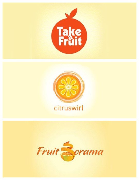 logo欣赏之植物系列橘子橙子标志