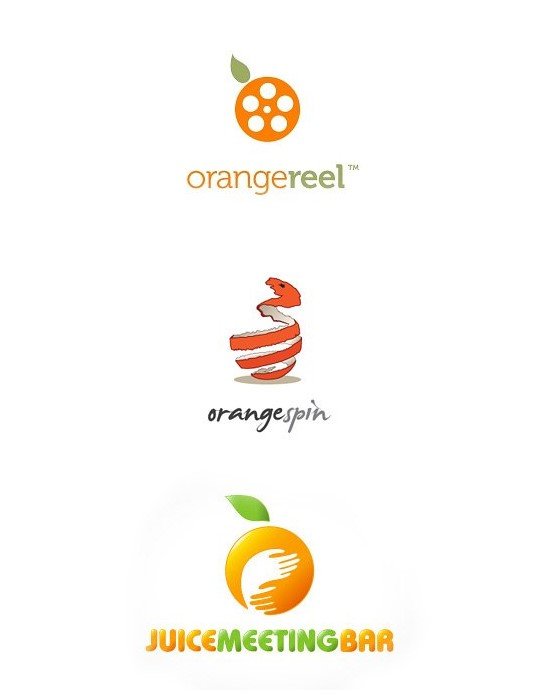 logo欣赏之植物系列橘子橙子标志