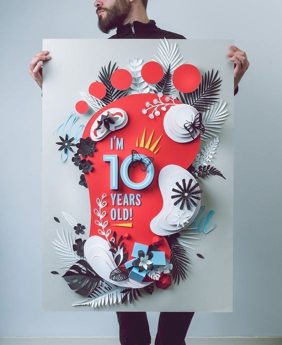 立体剪裁纸创意海报设计欣赏