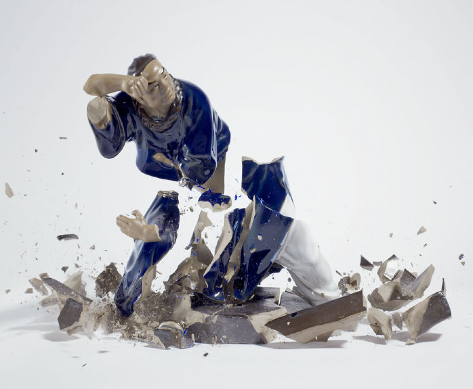 martin klimas 破碎的传统雕塑陶瓷人物