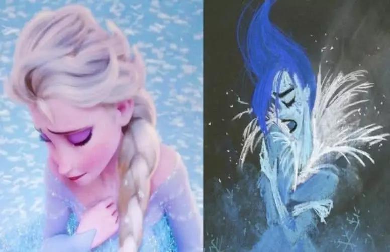 看冰雪奇缘2前应该知道的2件事艾莎本邪恶黑化造型丑哭