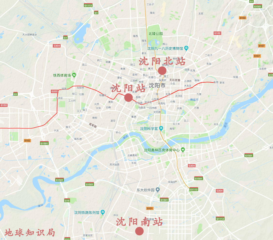 沈阳南站的"大肚腩"广州和深圳的各火车站中除了新建的高铁站规模较大