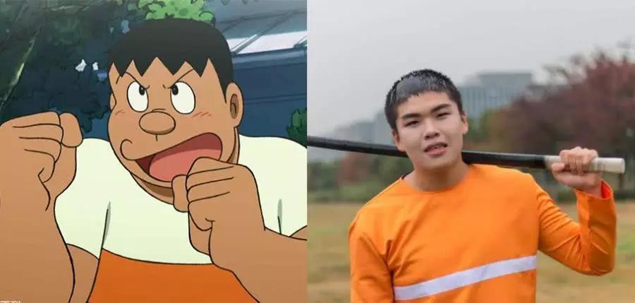当《哆啦a梦》变成真人cos,野比大雄超还原,静香可爱度爆表