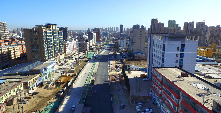 1 / 4 晋城市中原街地下管廊及道路改造工程,全长6.