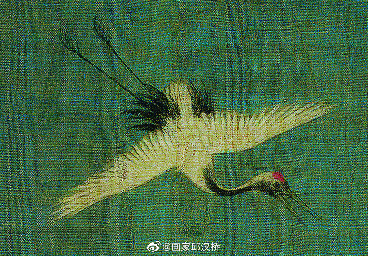 北宋宋徽宗赵佶《瑞鹤图》局部,此图绘彩云缭绕之汴梁宣德门